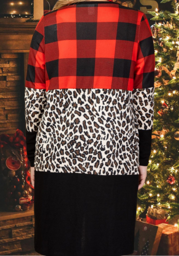BUFFALO  PLAID & LEOPARD CARDIGAN