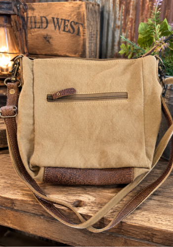 CRESTBLOOM VINTAGE CROSSBODY BAG-OLIVE