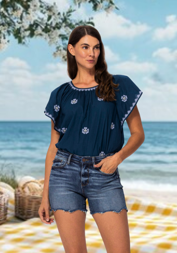 JUDY BLUE HIGH WAIST SCALLOP FRAY HEM SHORTS