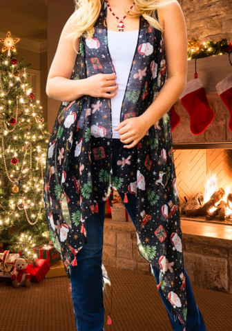 CHRISTMAS PRINT VEST