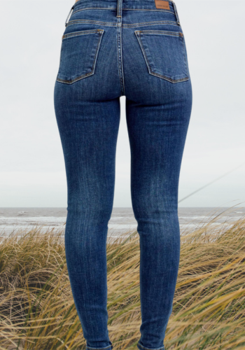 JUDY BLUE MID-RISE HANDSAND CLASSIC SKINNY JEAN