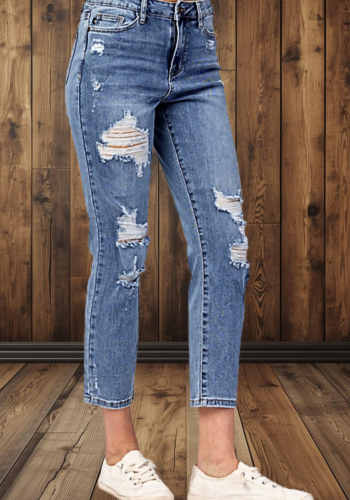 JUDY BLUE HIGH RISE DESTROYED BOYFRIEND JEAN
