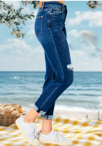 JUDY BLUE MID-RISE DESTROY SLIM JEAN
