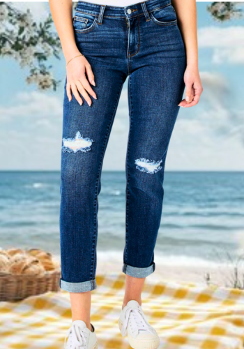 JUDY BLUE MID-RISE DESTROY SLIM JEAN