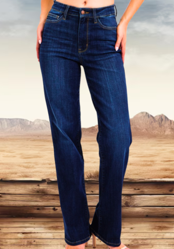 JUDY BLUE HIGH WAIST STRAIGHT LEG JEAN