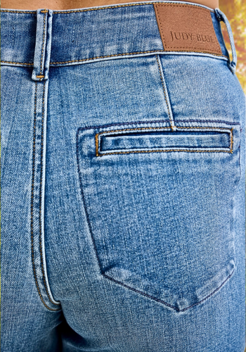 JUDY BLUE HIGH WAIST COLUMN WITH TROUSER STYLING JEAN