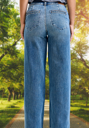 JUDY BLUE HIGH WAIST COLUMN WITH TROUSER STYLING JEAN