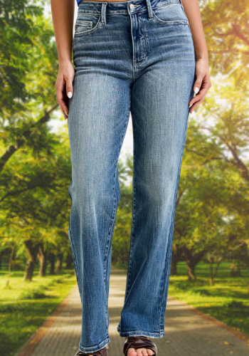 JUDY BLUE MID-RISE 90's STRAIGHT LEG JEAN