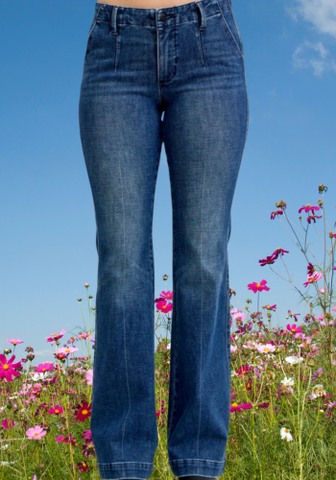 JUDY BLUE TROUSER BOOT CUT TC & WELT POCKET JEANS