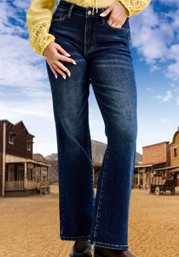 JUDY BLUE MID-RISE ALEX BOOTCUT WITH COWGIRL SEAMING JEAN