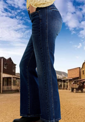 JUDY BLUE MID-RISE ALEX BOOTCUT WITH COWGIRL SEAMING JEAN