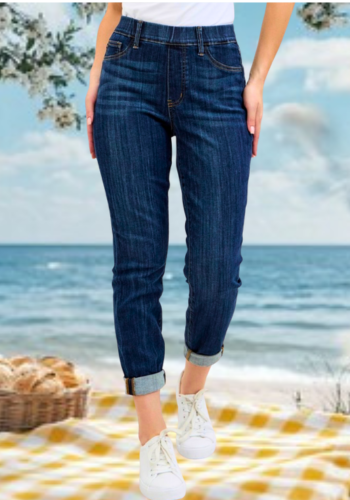 JUDY BLUE HIGH WAIST PULL ON DOUBLE CUFF JEAN