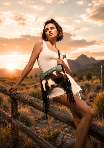 MESCALARO HILL LEATHER & HAIRON BAG