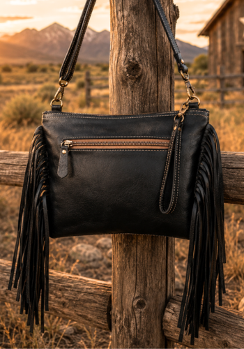 MESCALARO HILL LEATHER & HAIRON BAG