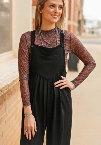 BRONZED BLOOM MESH TOP