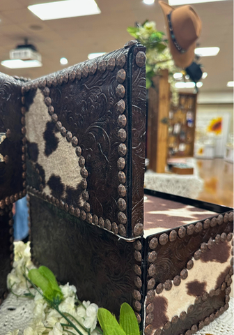 COWHIDE JEWELRY BOX