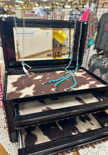 COWHIDE JEWELRY BOX