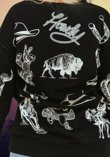 BLACK LUCKY & BLESSED SWEATSHIRT