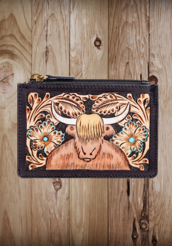 KESSEI HAND-TOOLED CREDIT CARD HOLDER