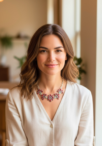 RUBY FLOWER NECKLACE