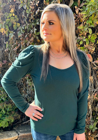 SOMETHING CLASSY GREEN TOP