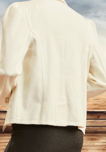 SAVANNA JANE STYLIST WHITE BUTTON ACCENT JACKET
