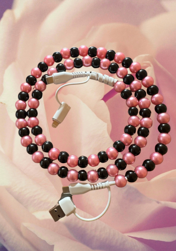 PINK & BLACK 4 IN 1 CHARGING CABLE