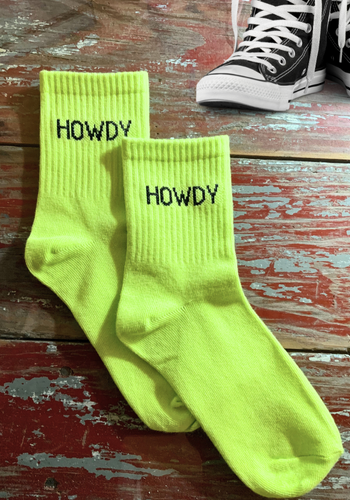 NEON LIME SOCKS