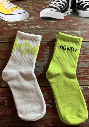 NEON LIME SOCKS