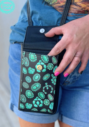 FOREVER IN TURQUOISE PHONE WALLET BAG