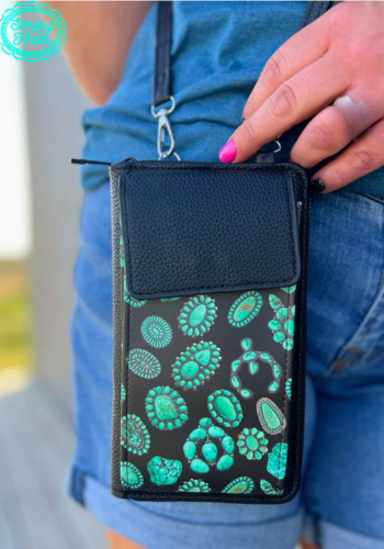 FOREVER IN TURQUOISE PHONE WALLET BAG