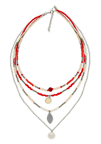 RED DELIGHTS & DREAMS TIERED NECKLACE