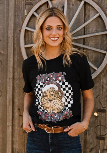 SANTA CHECKED TWICE TEE SHIRT