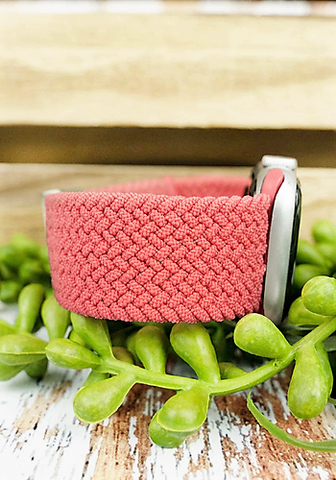 IT'S MY TIME CORAL ADJUSTABLE BAND FOR APPLE WATCH