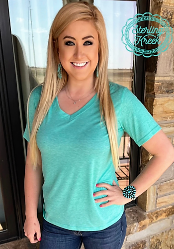 SIMPLE STERLING TURQUOISE TOP