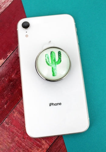 CACTUS BUBBLE PHONE GRIP & STAND